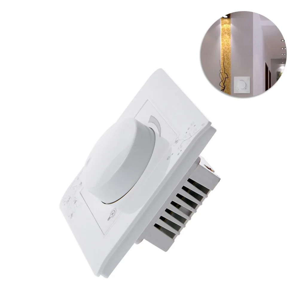 

Luxury Wall Dimmer Switch Ivory White Brief Art Weave Light Switch AC 110~250V