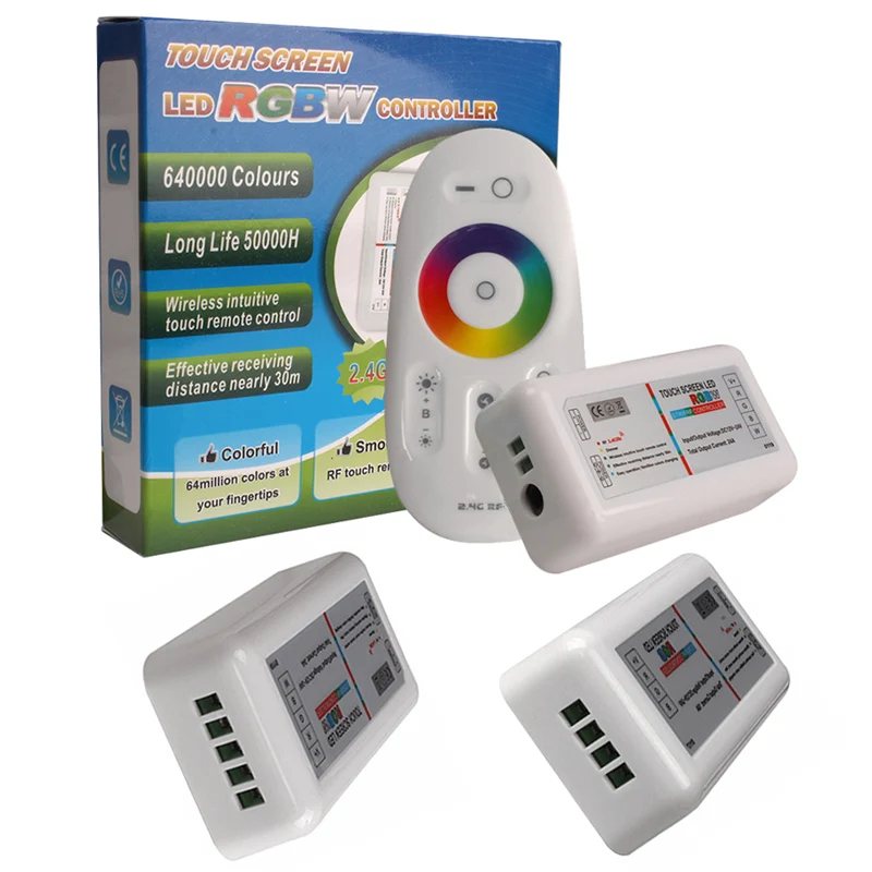 

Controlador LED RGB / RGBW Controller 2.4G Touch Screen Wireless rgb remote control DC12-24V RF controller For RGBW LED Strip