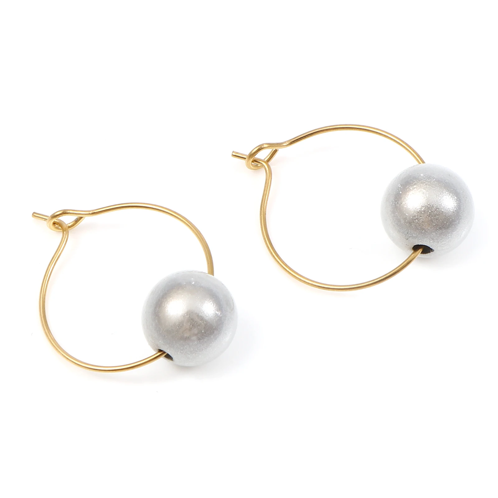 Boucles d'oreilles Géométriques en Acier Inoxydable - 1 Paire - Anneau Circulaire - Bijoux à la Mode pour Femmes et Filles - Cadeau Parfait