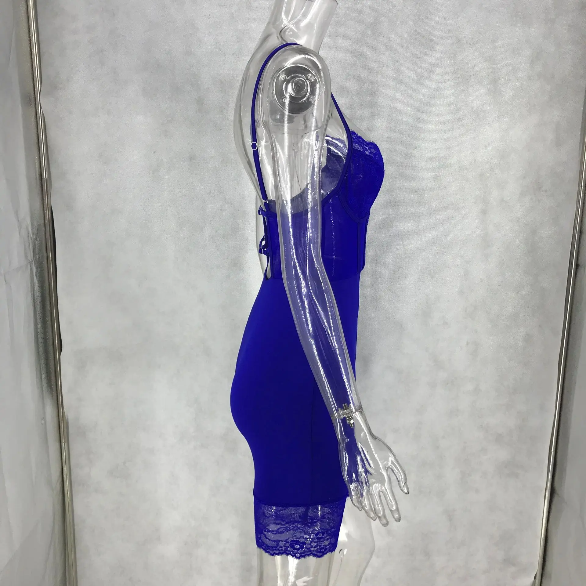 Сексуальный прозрачный кружевной лоскутный комбинезон на бретельках, женский комбинезон, наряд для ночного клуба, боди, шорты, комбинезон