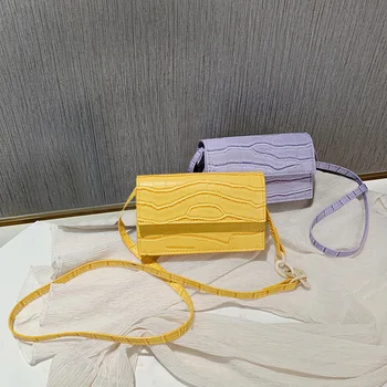 

Casual PU Leather Sling Handbag Purse Women Elegant Chain Shoulder Crossbody Bag Popular Simple Female Daily Bag