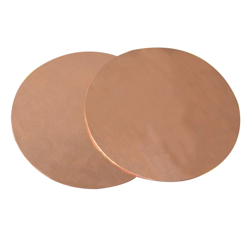 

0.5-3mm thick 30mm Pure 99.5% Round Copper Plate Electrode Sacrificial Anode Plating Sheet Customized CNC service