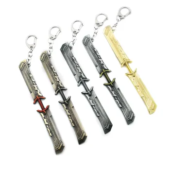 

Marvel Avengers 4 Thanos Keychain Endgame New Weapons Keyrings Double-edged Sword Metal Pendant Infinite Power Gauntlet llaveros