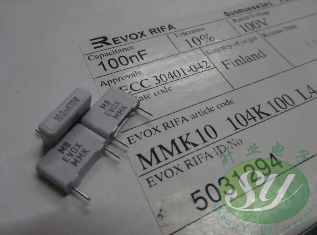 50 шт. EVOX MMK10 серия 0,1 мкФ/100 в 100NF u1 104 пленочный конденсатор 10 мм