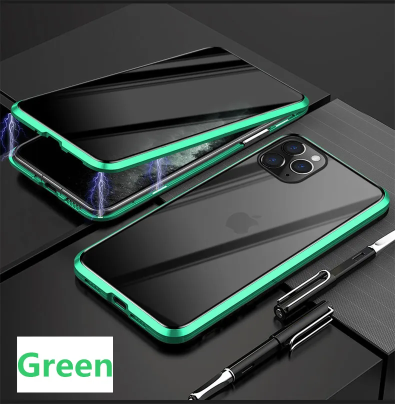 360 полный защитный Магнитный чехол для iPhone 11 Pro Max XR XS MAX X 8 7 Plus, чехол из закаленного стекла для huawei Honor 20 Pro 9X Nova4
