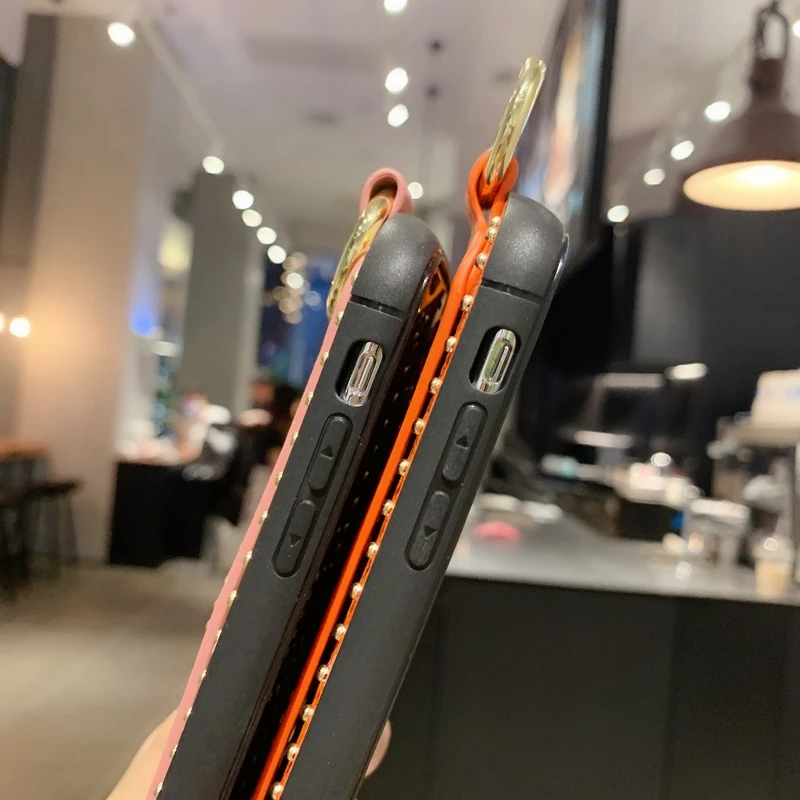 Для iPhone 11 Pro Max foe iPhone x XS Max xr7 8 plus чехол Модный Liuding кожаный ремешок кронштейн тип защита от падения кожаный чехол