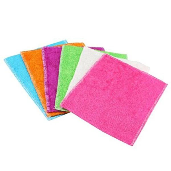 5pcs Dishcloth Set Kitchen Wash Dishes Towel Cleaning Cloth Rag Color Random TB Sale
