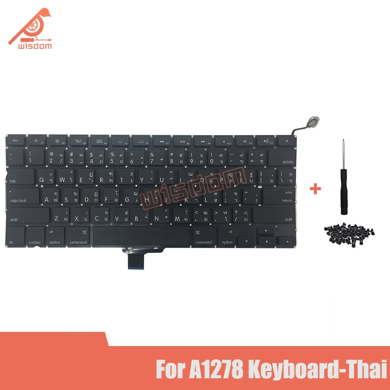 

Full New A1278 Thai Laptop keyboard For Macbook Pro 13" A1278 Thai keyboard 2009 2010 2011 2012 year