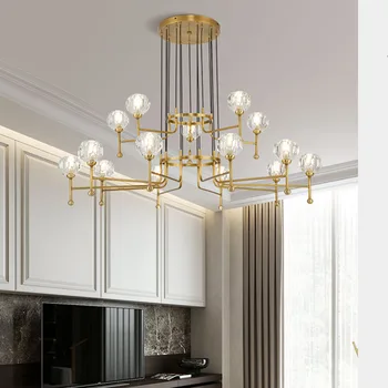 

nordic crystal lighting brass chandelier ceiling chandeliers ceiling lustres bathroom fixture design lamp avizeler