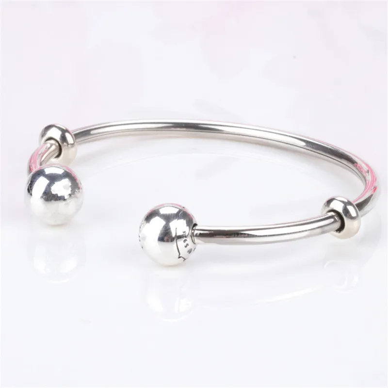 

TIF PAN 925 sterling silver bracelet with zircon, classic temperament LOGO simple pop original charm ladies jewelry.