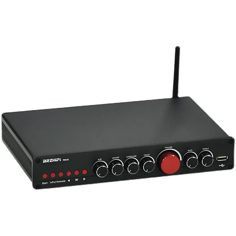 2021 latest BRZHIFI High Power Amplifier 5.1 Channel Home Theater PM-02 Bluetooth 5.0 Subwoofer Audio Professional |