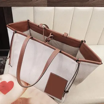 

Canvas Shoulder Bag Large Capacity Casual Totes Bags 2020 New All-match Female High Quality Women Purse and Handbags Sac A Main