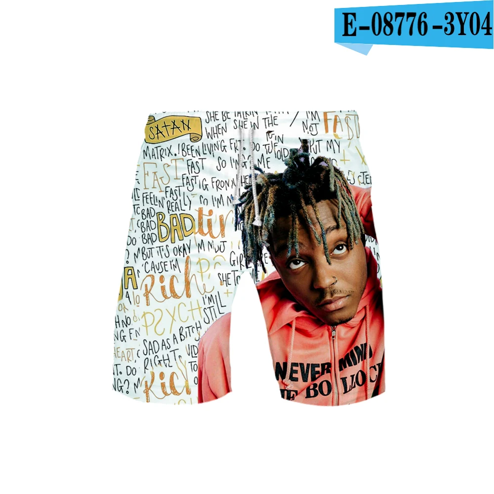 Juice Wrld мужские шорты с 3D принтом в виде змеиного черепа, мужские летние шорты с карманами и завязками, одежда для спортзала в стиле хип-хоп, персонализированная одежда - Цвет: one