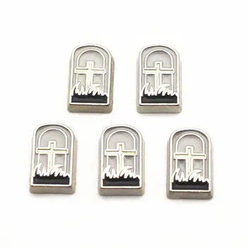 

New Arrival 12pcs/lot Charms Halloween tombstone Floating Charms for Floating Memory charms Lockets DIY Jewelry