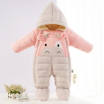 

-30 degrees 2020 New born girl winter clothes baby wear boy snowsuit cute calf infant snow jacket thicken jumpsuit children coat