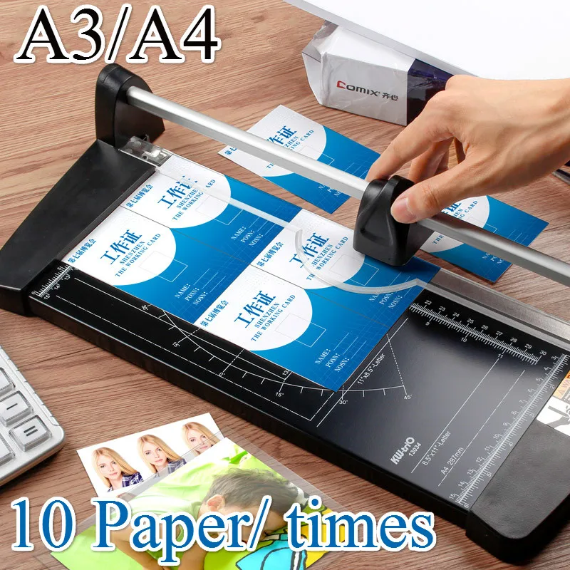  Portable Alloy A4 A3 Precision Paper Cutter Photo Trimmers Diy Scrapbook Cut Tools Cutting Mat Boar
