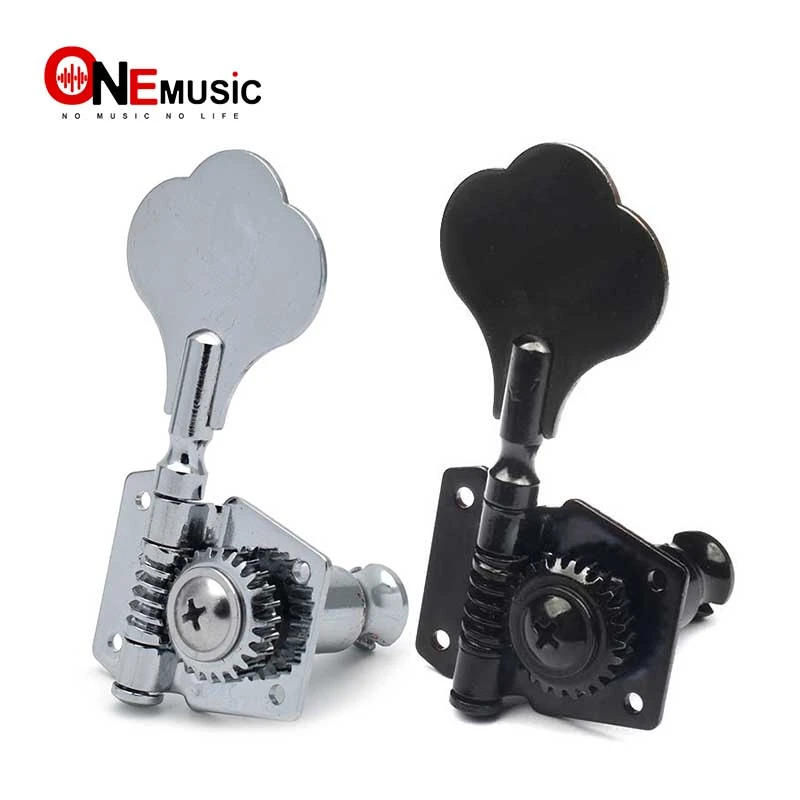 Open Geared Machine Heads 4R Bass Tuning Pegs - Vintage Open Geared Locking Machine Heads For Jazz & Precision Bass Open Geared Locking Machine Heads 4-string