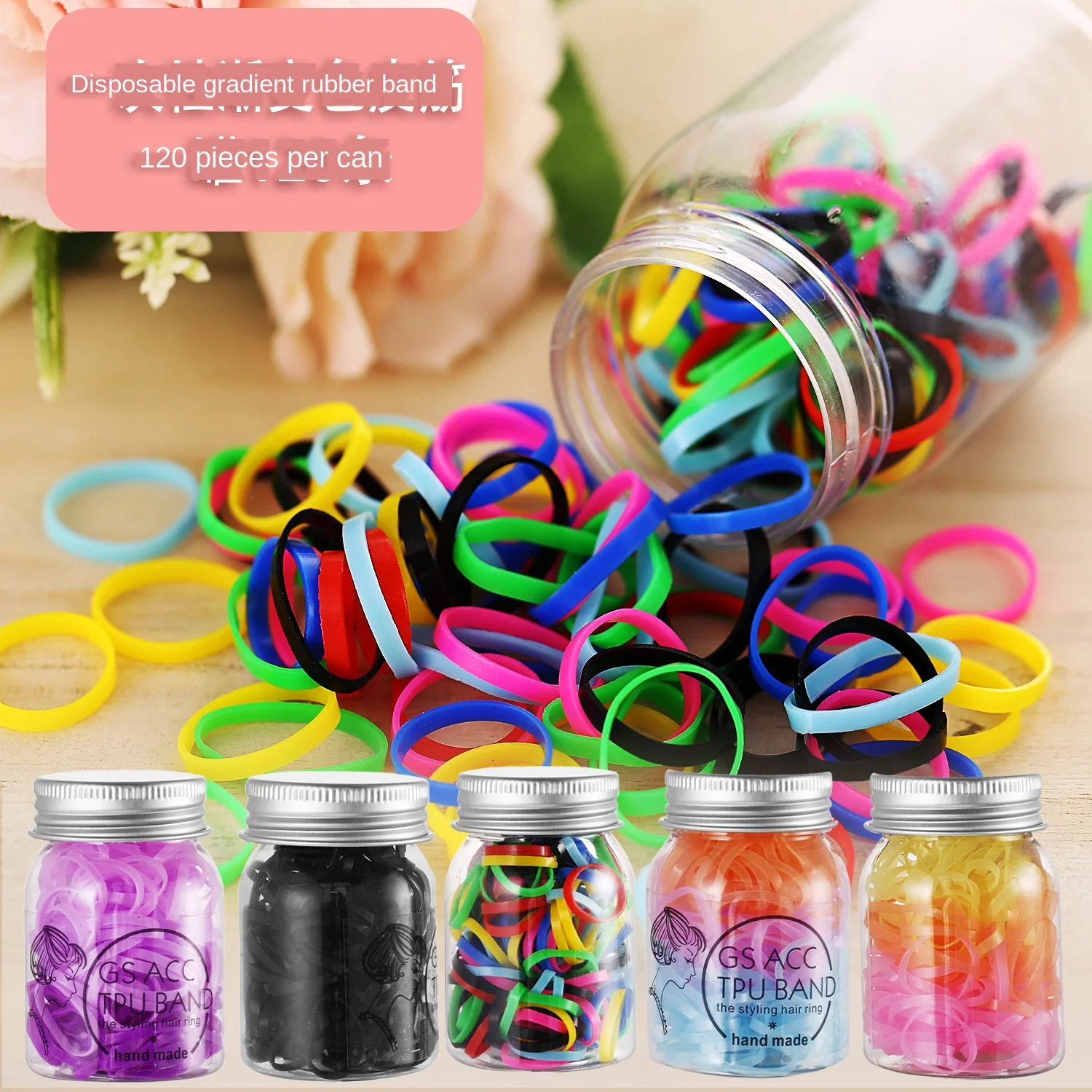 New Macaron Color Filling Disposable Rubber Band Creative Retro Simple Japanese and South Korean Style Hair |
