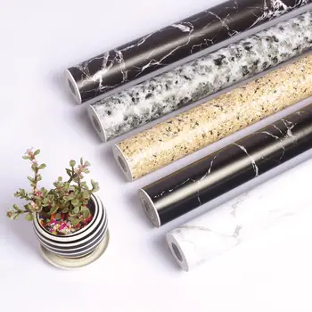 

1M/2M Modern Living Room Furniture Desktop Waterproof Marble Wallpaper Vinyl Self Adhesive Contact Paper Solid Color Home Decor