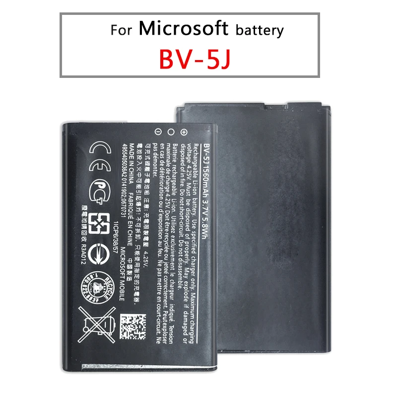 YKaiserin 1560mAh литий-полимерный аккумулятор BV-5J для microsoft Nokia Lumia 435 532 RM 1069 1070 1071 BV 5J |