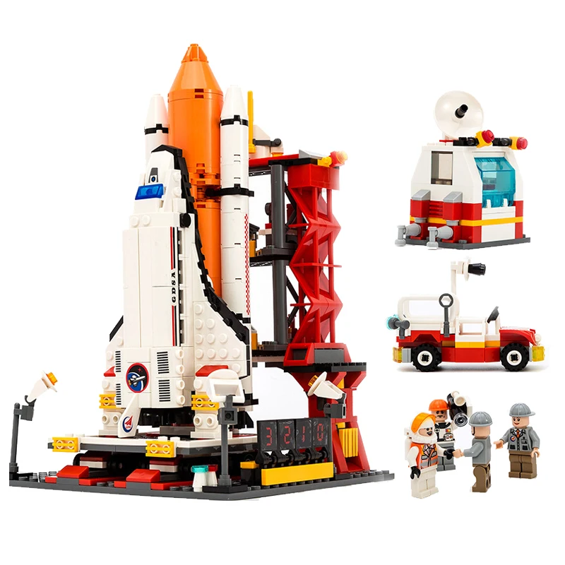 

679Pcs Spaceport Space The Shuttle Launch Center Bricks Building Block Educational Toys for Children Compatible legoinges