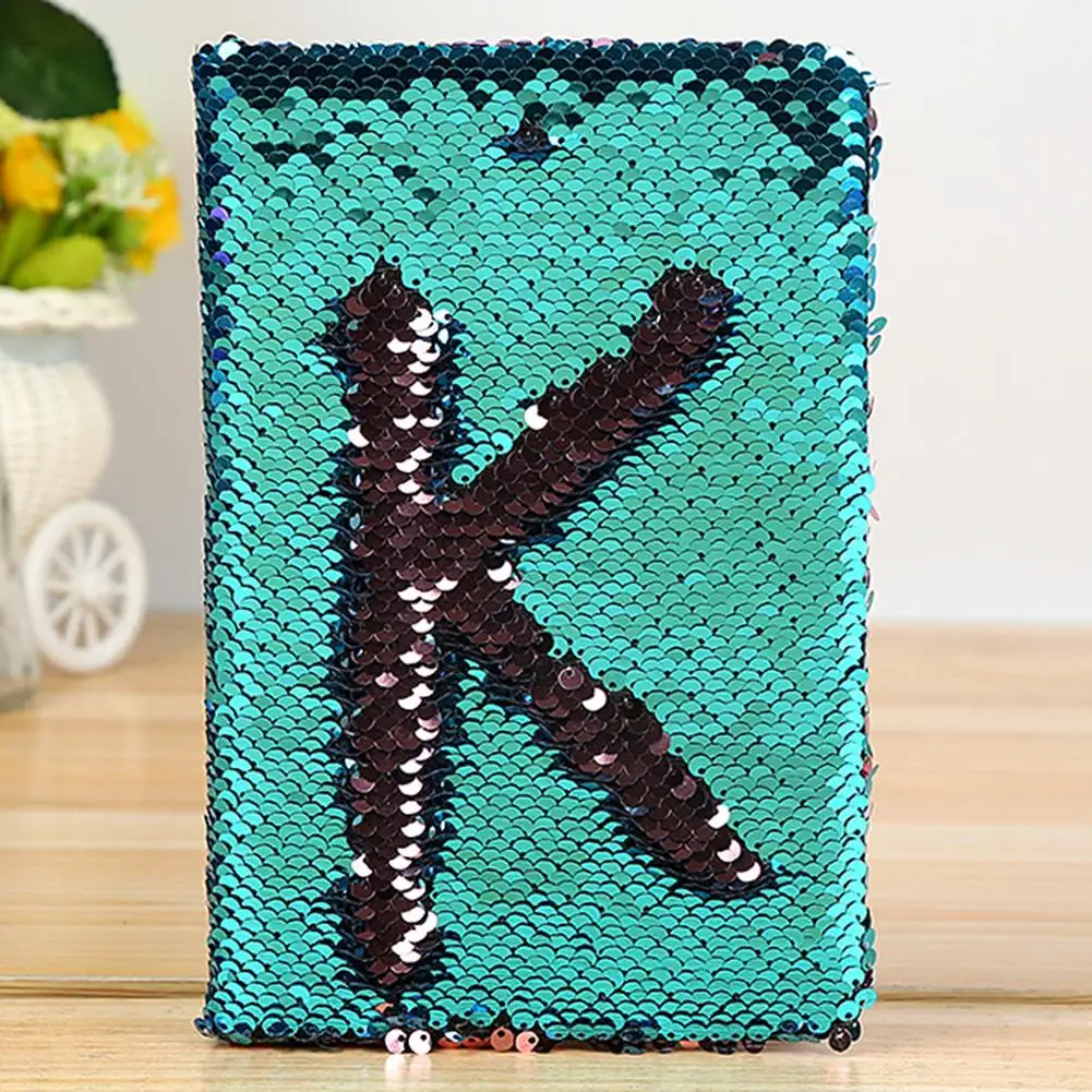 

Creative Dazzling Alphabet Pattern Sequin Eye Protection A5 Office Notebook Gift