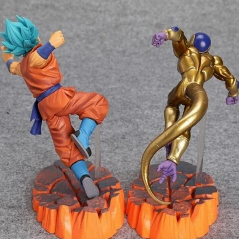 Dragon Ball Z Frieza VS Son Goku битва Версия ПВХ фигурка супер фигурка Saiyan модель игрушки Рождественский подарок 2 шт./партия
