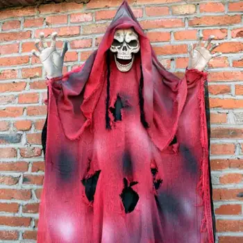 

Molezu Halloween Skull Skeleton Hanging Ghost Ornament Prop DIY House Door Home Haunted Layout Prop Party Horror C6Y6
