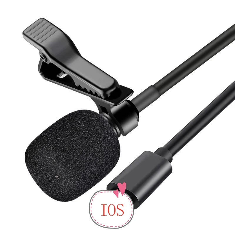Clip externo en solapa un micrófono para iPhone 11 Pro XS XR Max SE2 /7/8 Plus iPad 4/3/2 iPad Pro iPad Air2