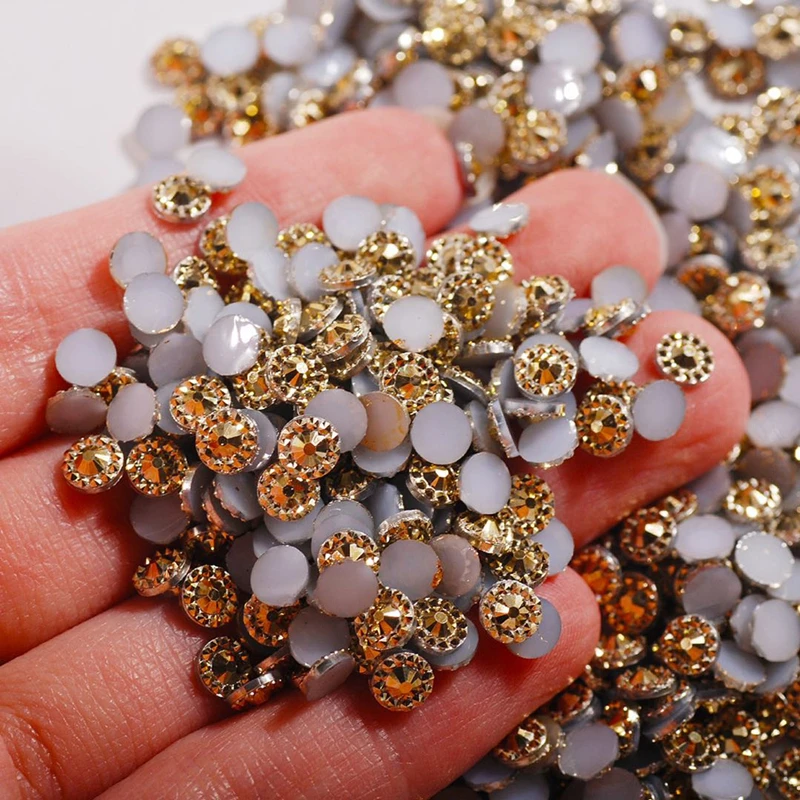 해바라기 네일 라인석, 4mm/5mm/6mm, 콘 꽃면 처리 젤리, AB 레진 크리스탈 플랫백 천 장식, 핫픽스 라인석