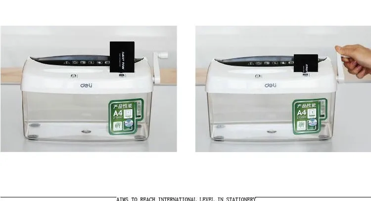 Мини 4L Настольный ручной A4 Шредер совместимый для резки бумаги и кредитной карты и CD 1 лист/Shred бумаги Шредер для дома и офиса