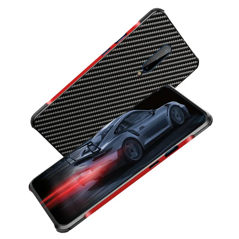 Carbon Fiber Case Oneplus 7 Pro PC+ Aluminum Metal Bumper Case Oneplus 7 Shockproof Metallic Back Cover Oneplus7 Pro 1+7 Coque