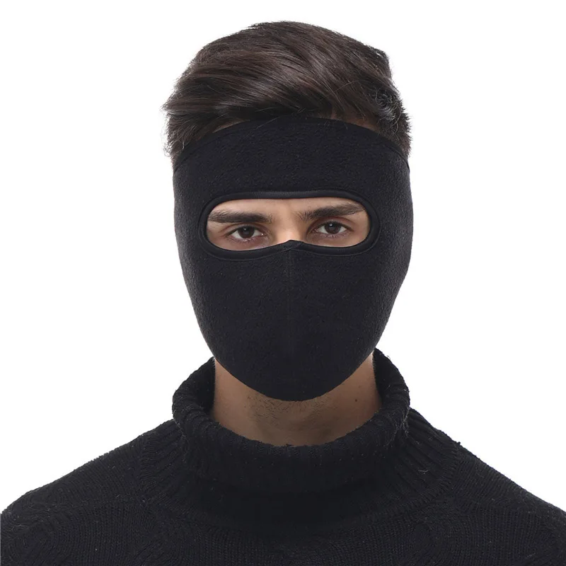 Men Women Winter Warm Full Face Mask Outdoor Riding Ski Dustproof Breathable Double-sided fleece sweat-absorbent Mask