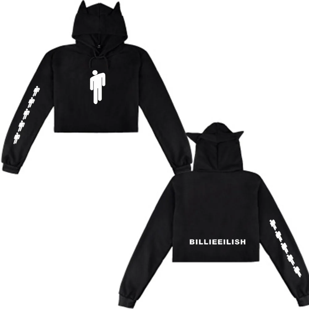 Kpop Billie Eilish Толстовка для женщин Kawaii с длинным рукавом Merch Lothse унисекс пуловеры
