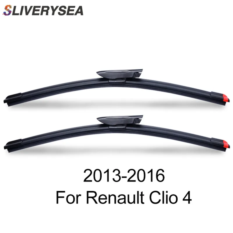 SLIVERYSEA Замена стеклоочистителя для Renault Clio 4 2013- силиконовые резиновые Дворники для лобового стекла авто аксессуары