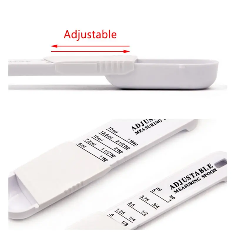QueenTime 2 шт мерные ложки Регулируемый Пластик Кофе сахар соль специи Миксер для