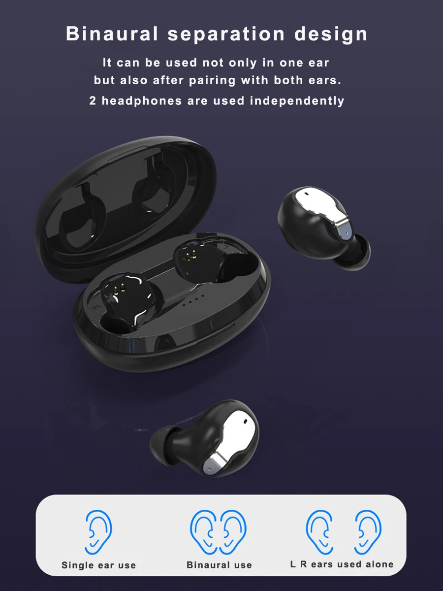 TWS Мини Бас беспроводные Bluetooth наушники Беспроводная гарнитура стерео спортивные наушники с микрофоном для samsung HuaWei смартфон