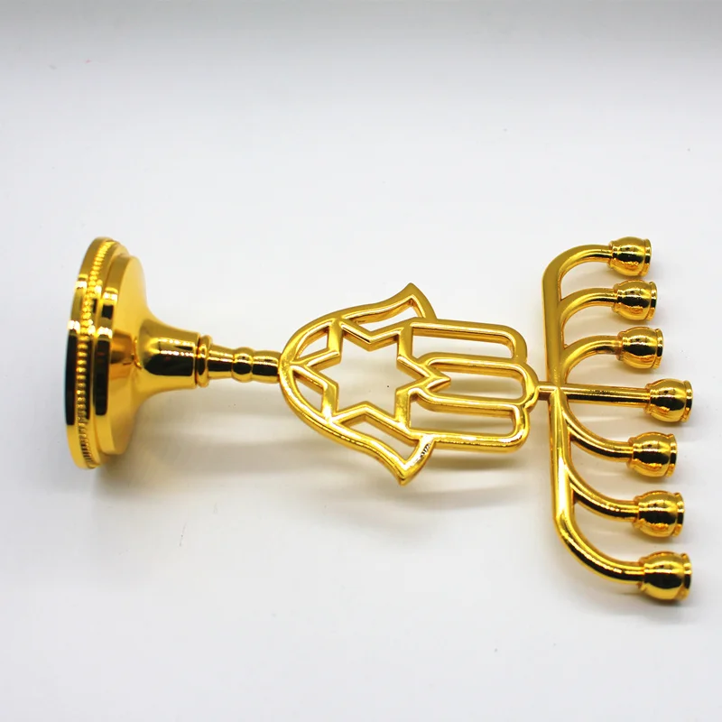 Menorah золотые подсвечники вотивный медный канделябр Звезда Давида
