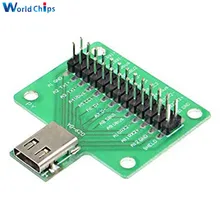 Carte de Test de câble USB 3.1 Type C, adaptateur femelle à DIP, connecteur de Circuit convertisseur PCB, carte 24 broches