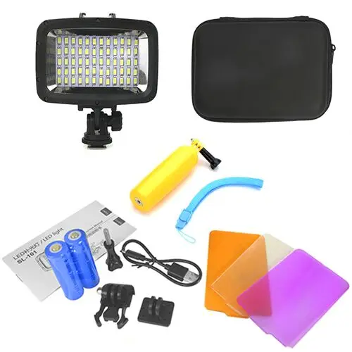 Gopro light 40 М Подводная Водонепроницаемая подводная камера свет лампы с Светодиоды высокой яркости для GoPro Xiao Yi SJCAM Экшн-камера