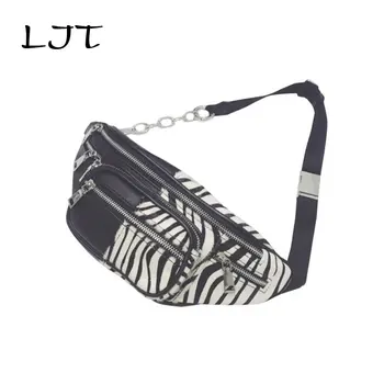 

LJT Women Waist Packs Fashion Wholesale Chain Chest Fanny Pack Travel Cashier Belt Hip-hop Rock Vintage bum Bags monederos para