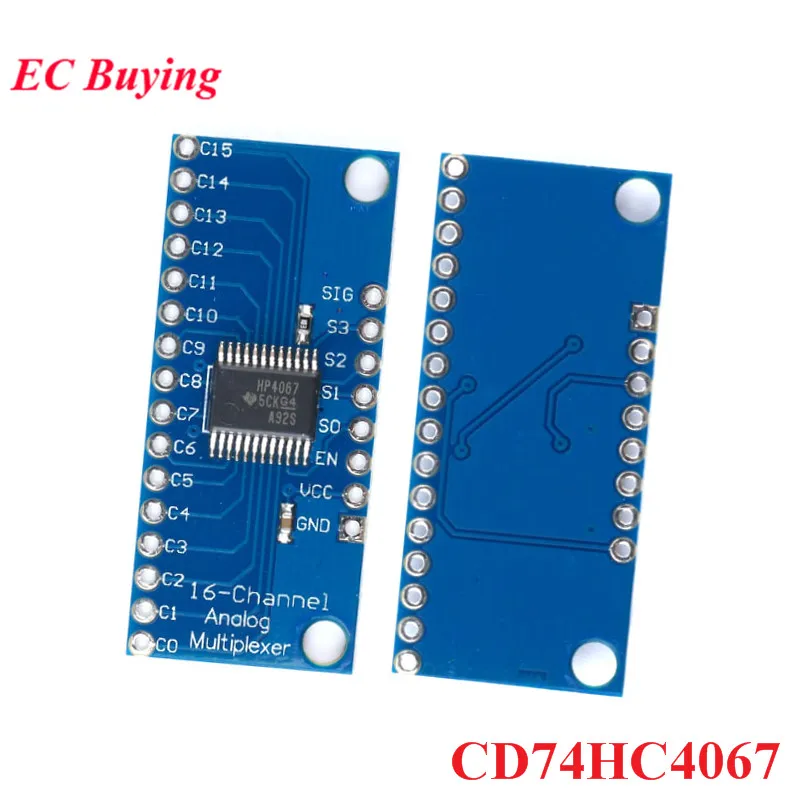 2pcs Digital cd74hc4067 16-Channel Analog Multiplexeurs dérivation Board Module