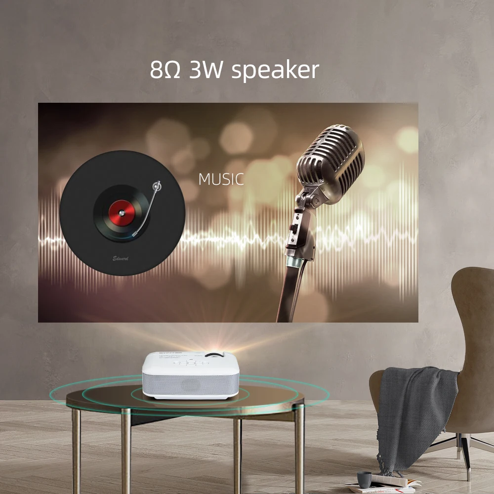 Мини проектор BYINTEK C520 2020 портативный светодиодный для сотового телефона 1080P 3D 4K
