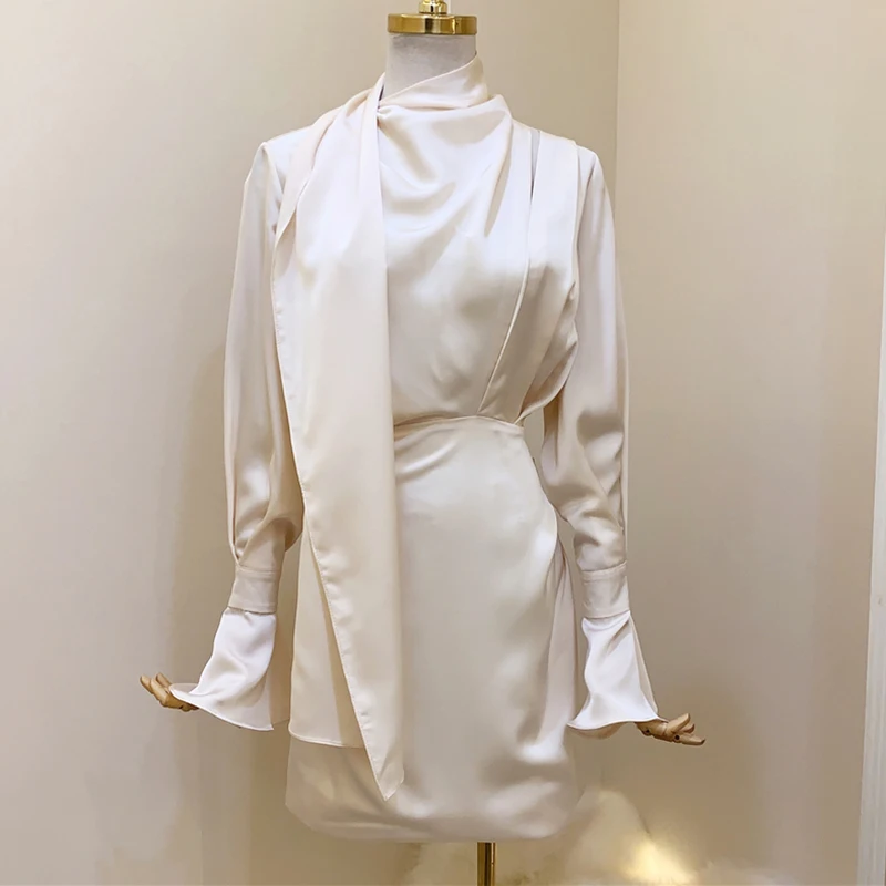 HIGH STREET новейшее дизайнерское подиумное платье, женское платье с расклешенными рукавами и запахом