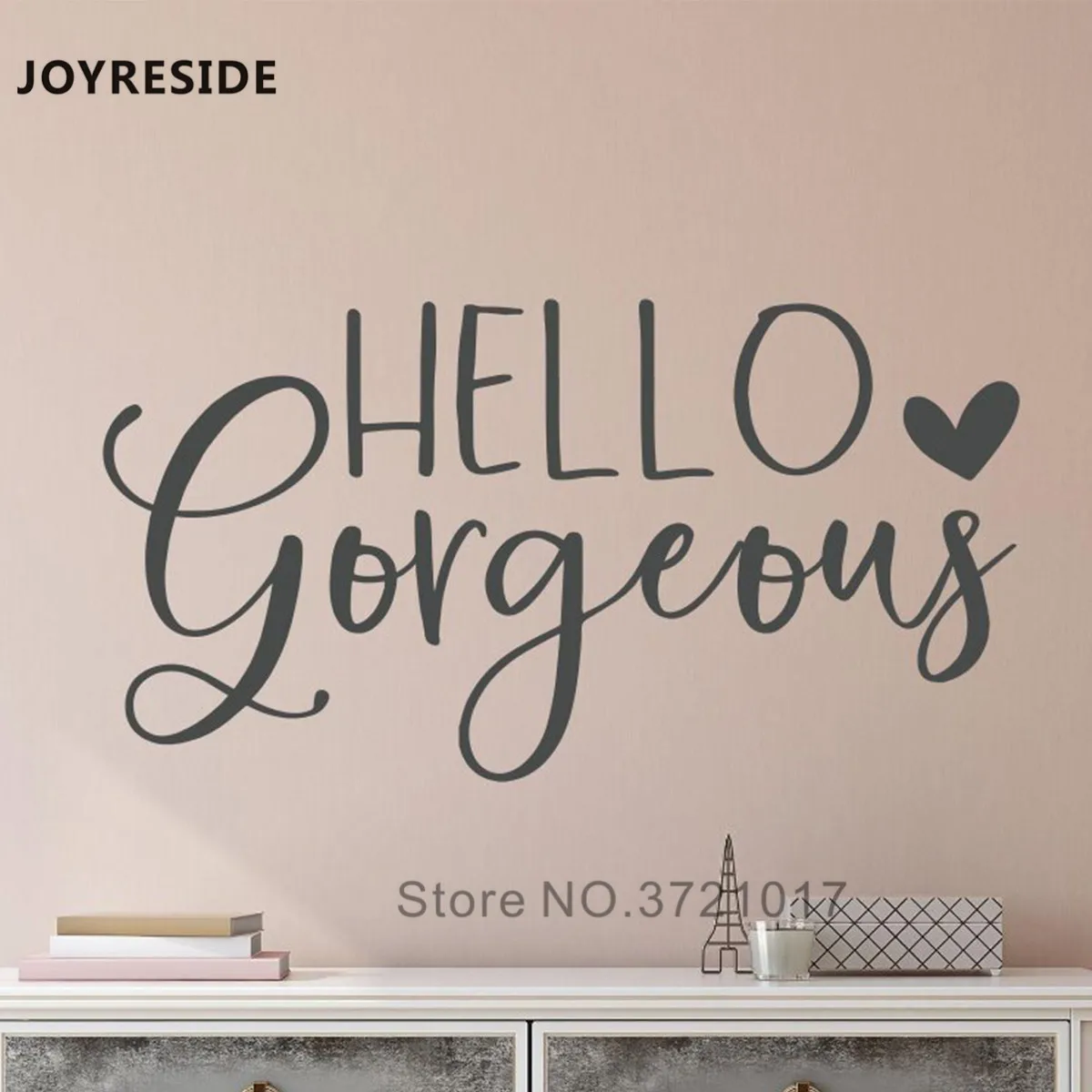 Hello Gorgeous Hearts настенные предложения домашняя Гостиная теплый стикер на стены комнаты Украшение Искусство современные настенные наклейки цитаты M239