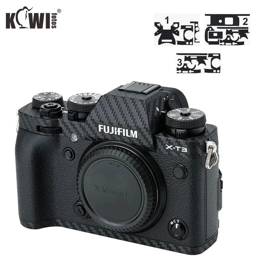 Киви Анти-Царапины Камера тела крышка пленка из углеродного волокна для ЖК-дисплея с подсветкой Fujifilm X-T3 XT3 3M Стикеры анти-скольжение держатель с креплением для кожи и lcd-экрана
