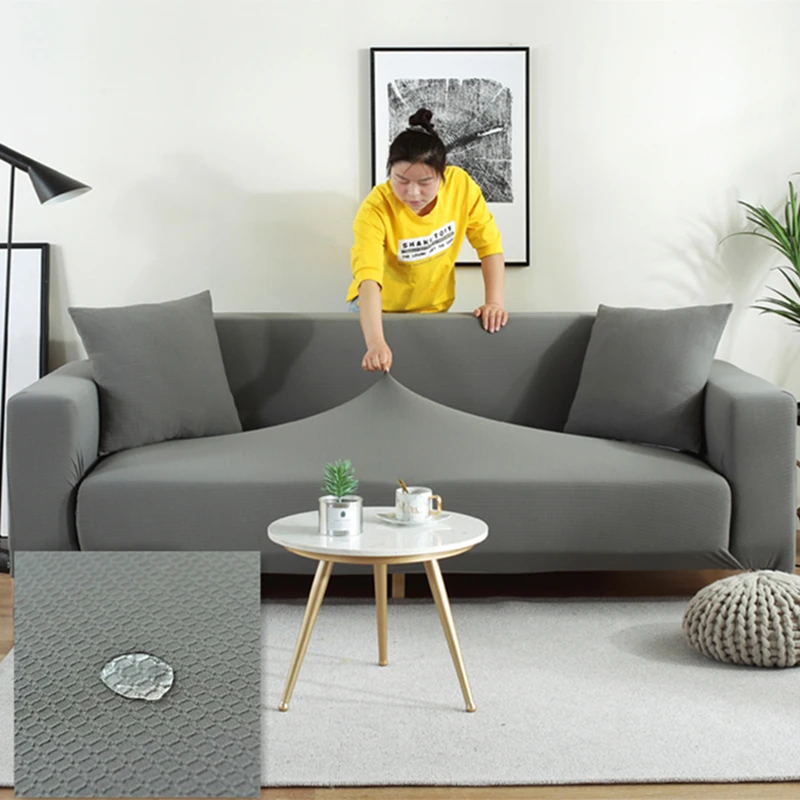 

JingTong Waterproof Sofa Cover Solid Color High Quality Slipcover all-inclusive Couch Case for different Shape Sofa
