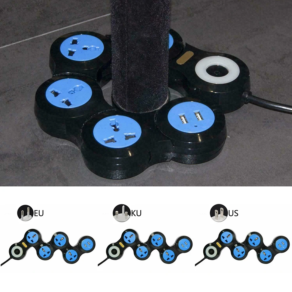 Разъем для дома, практичный, офисный, Вращающийся шарнир, usb, аксессуары для зарядки, огнестойкая розетка, многофункциональная, 5 держателей