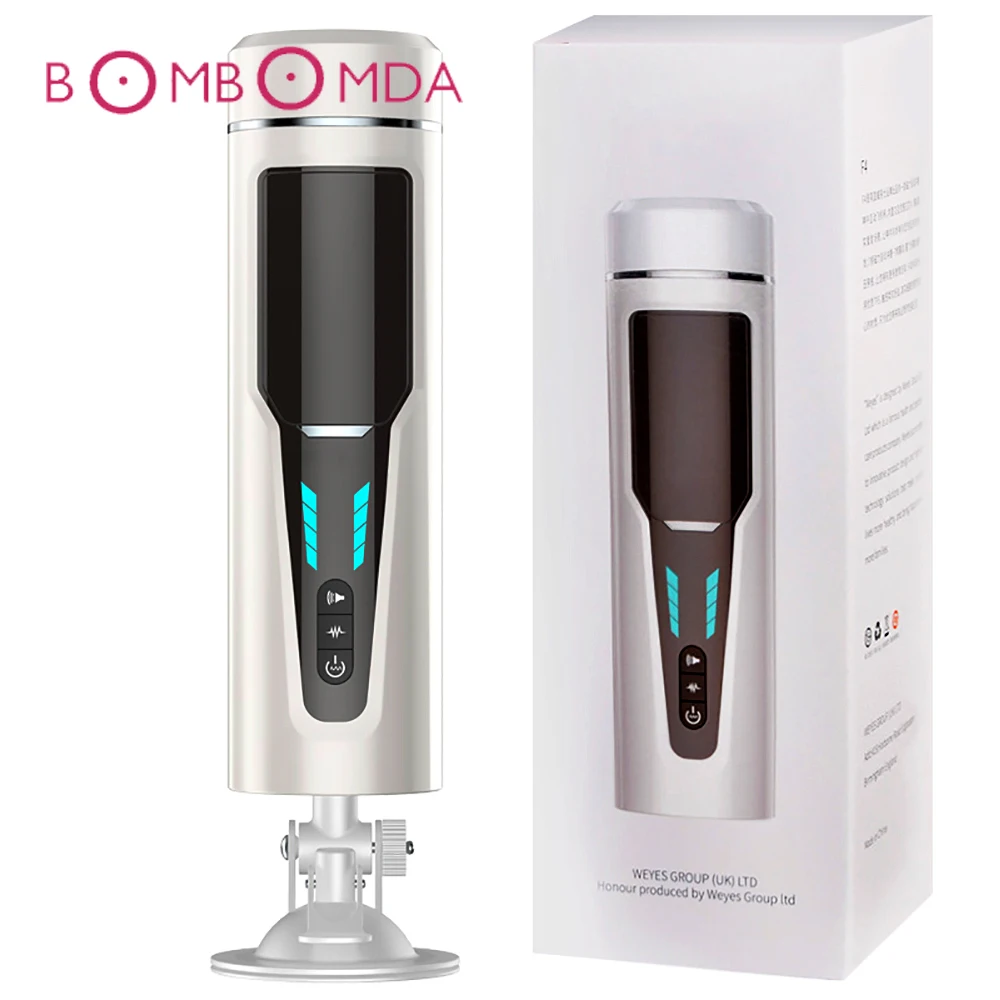 Skup Tłok wolne ręce wibrator dla mężczyzn Masturbator puchar chowany mężczyzna automatyczny silikonowe pochwy zabawki dla dorosłych do pochwy dla człowieka gej