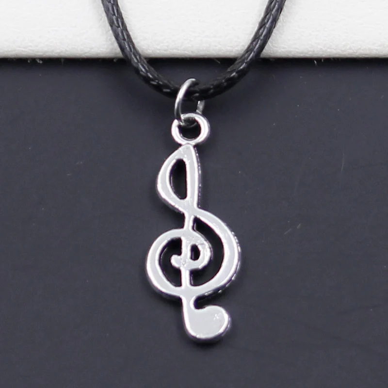 Новый Прочный черный чокер из искусственной кожи с музыкальными нотами